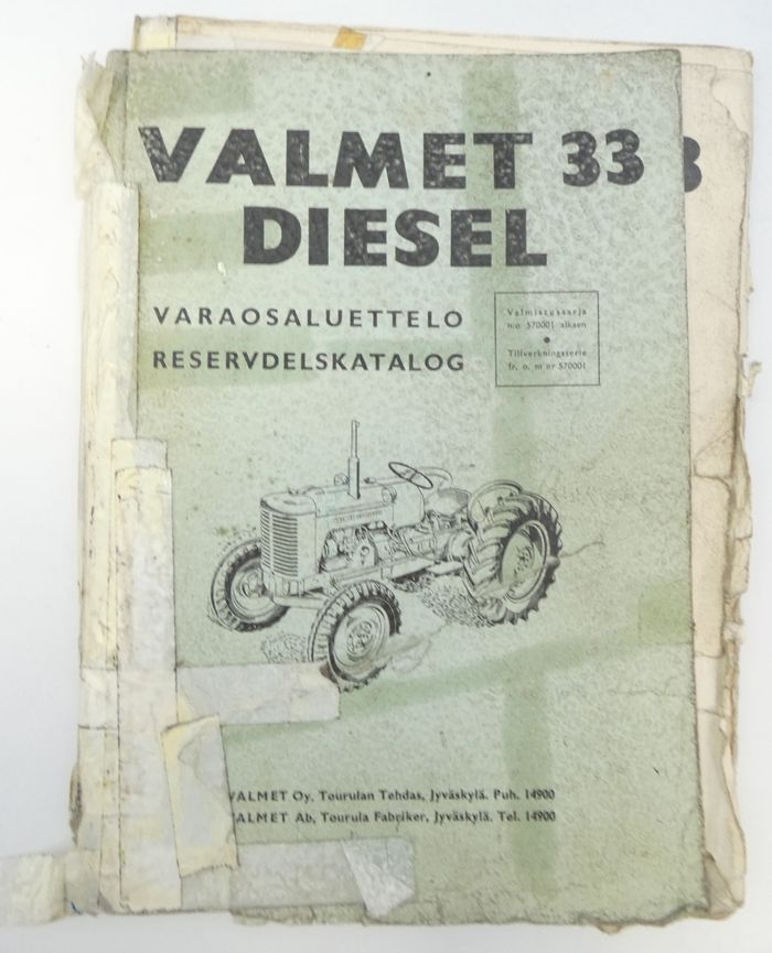 Valmet 33 Diesel varaosaluettelo