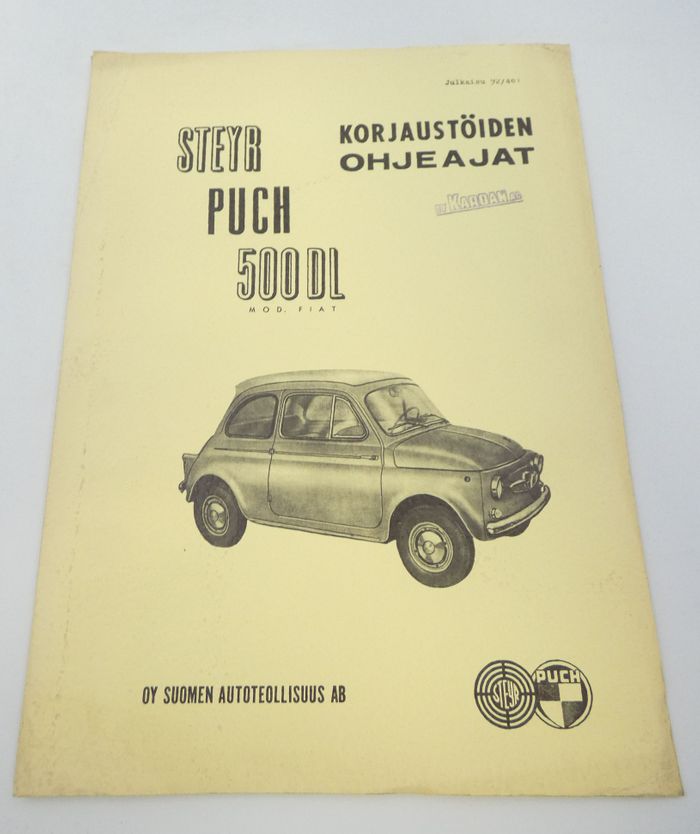 Fiat Steyr Puch 500DL korjaustöiden ohjeajat