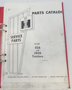 International 826 and 2826 tractors service parts catalog