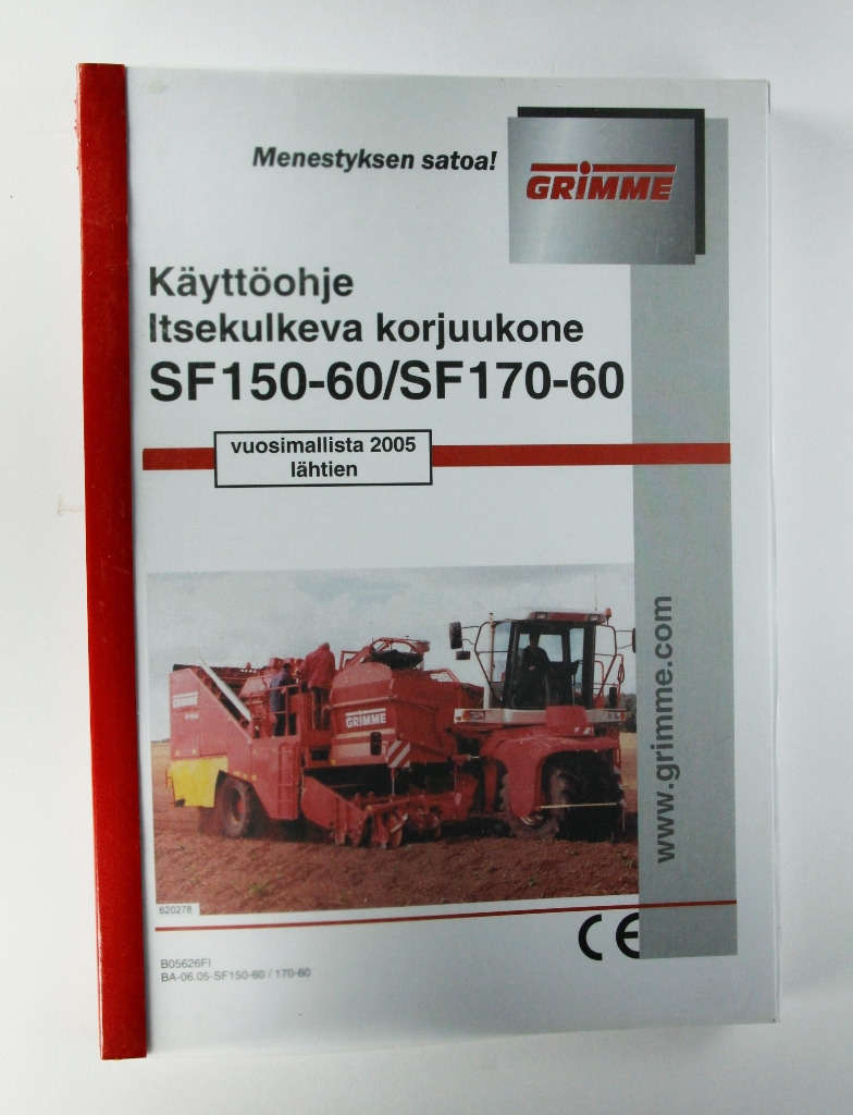 Grimme SF150-60 ja SF170-60 Itsekulkeva korjuukone Käyttöohje vm 2005-