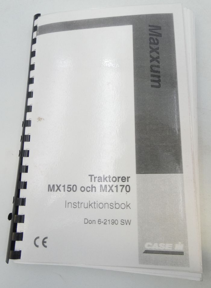 CaseIH Maxxum MX150 och MX170 traktorer instruktionsbok