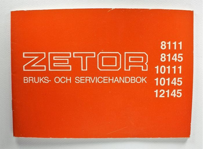 Zetor 8111, 8145, 10111, 10145, 12145 Bruks- och Servicehandbok