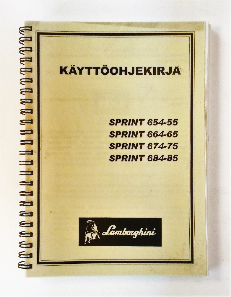 Lamborghini Sprint 654-55 664-65 674-75 684-85 Käyttöohjekirja