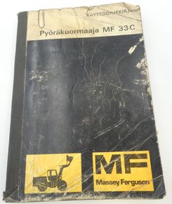 Massey-Ferguson pyöräkuormaaja MF33C käyttöohjekirja