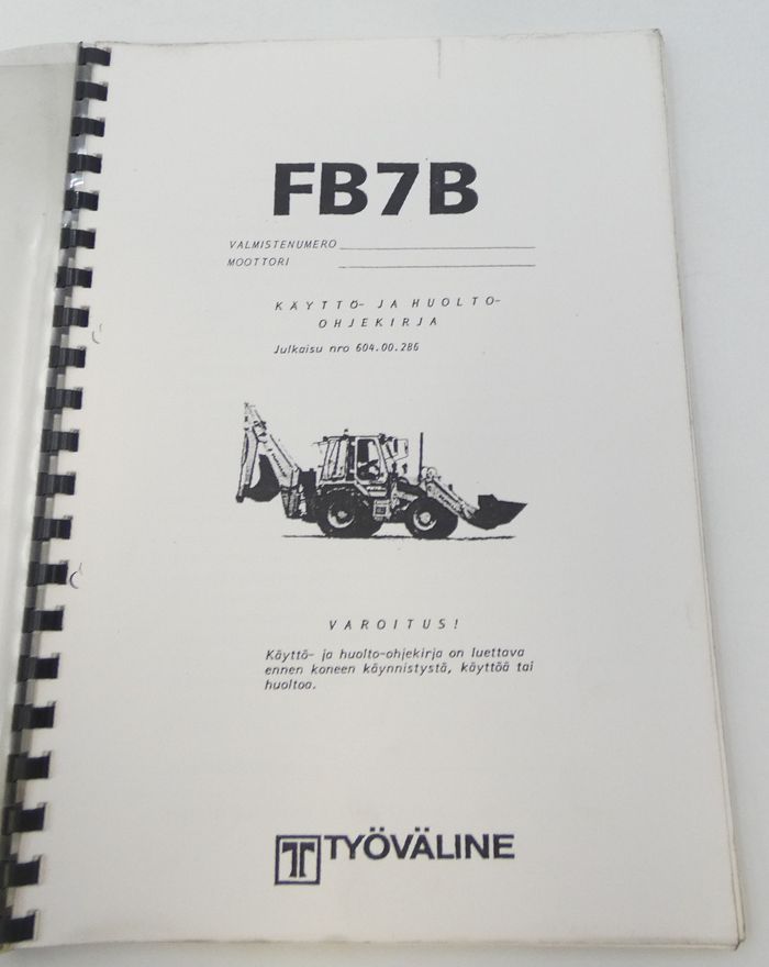 Fiat FB7B käyttö- ja huolto-ohjekirja