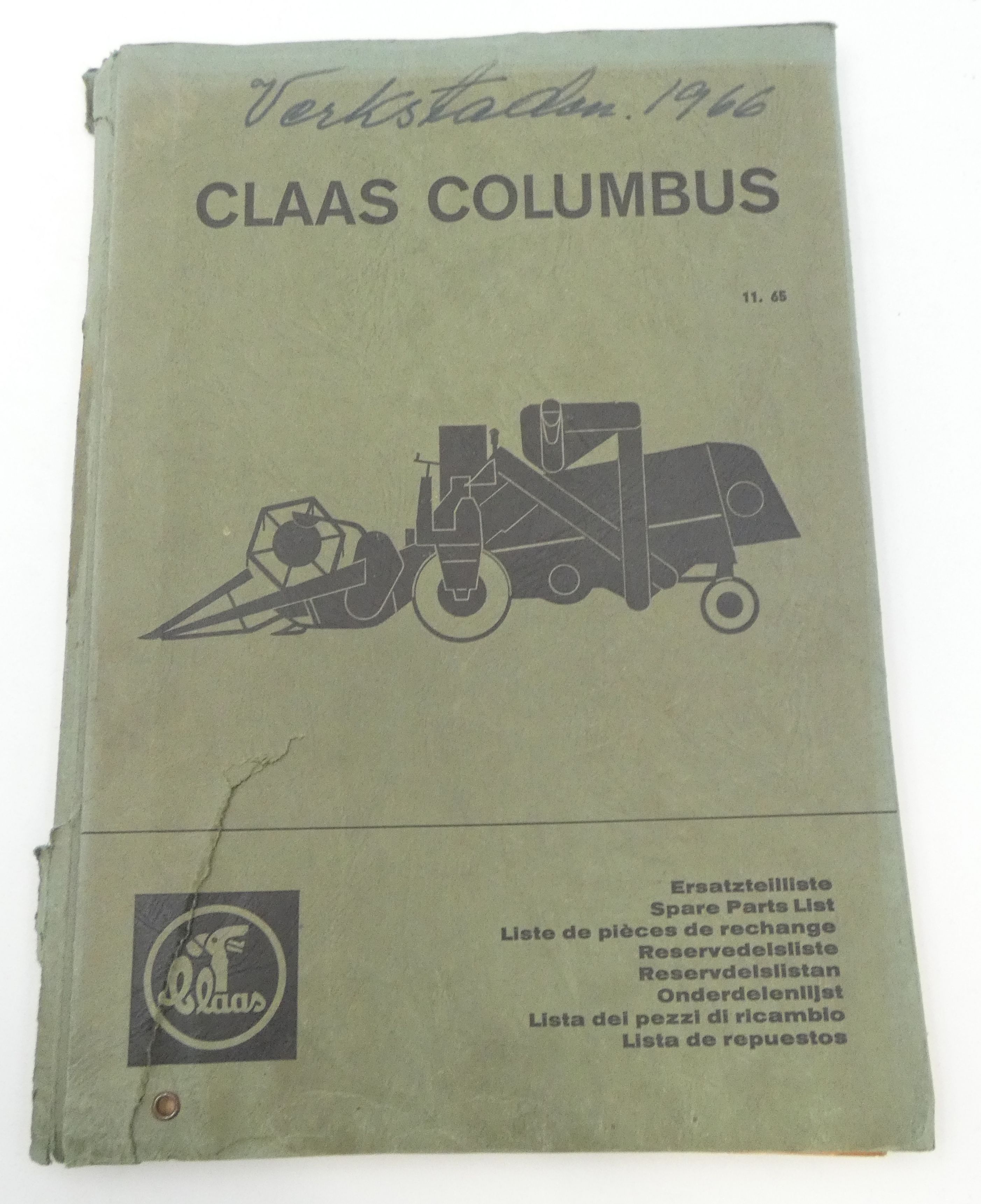 Claas Columbus spare parts list