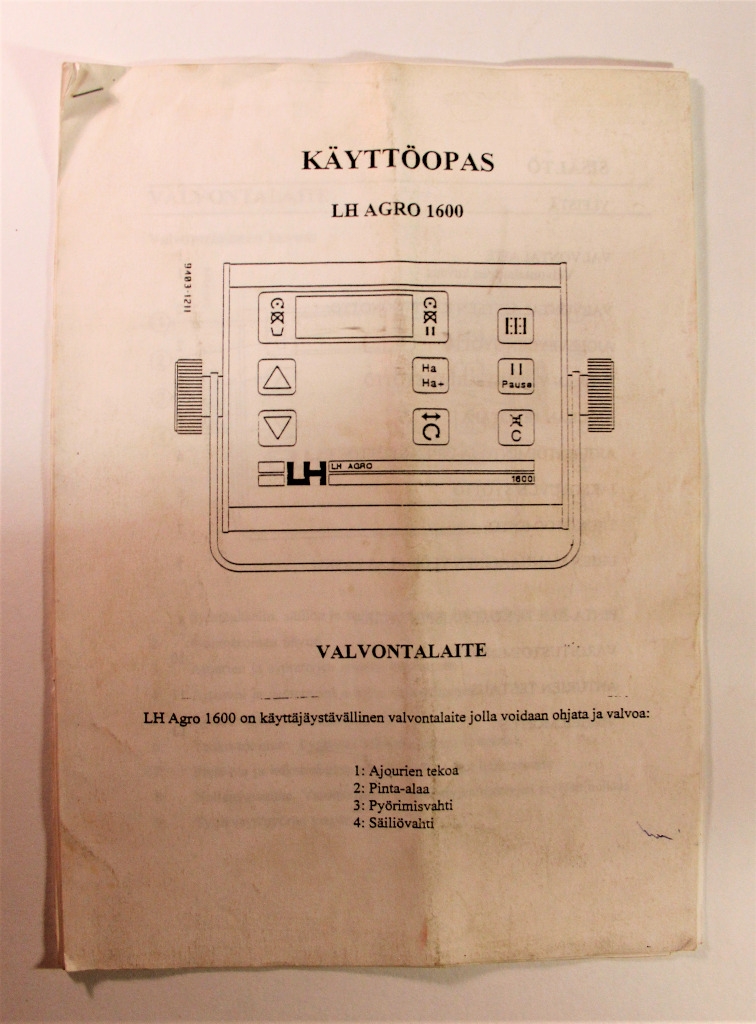 Kongskilde Juko LH Agro 1600 Käyttöopas