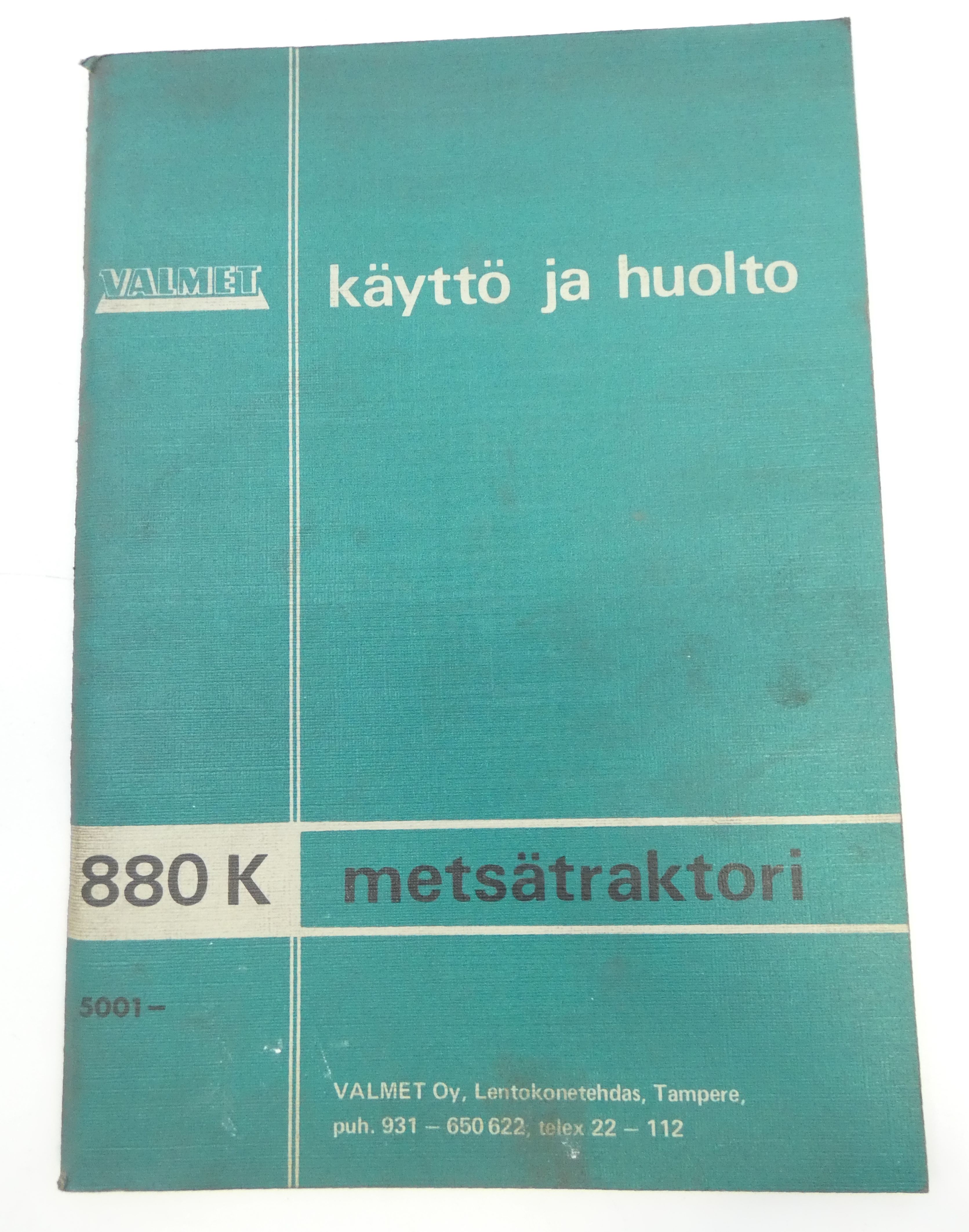 Valmet 880K metsätraktori käyttö ja huolto