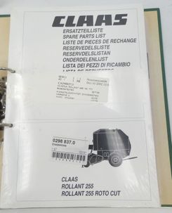 Claas Rollant 255/255 parts cut + Rollant 66 spare parts list