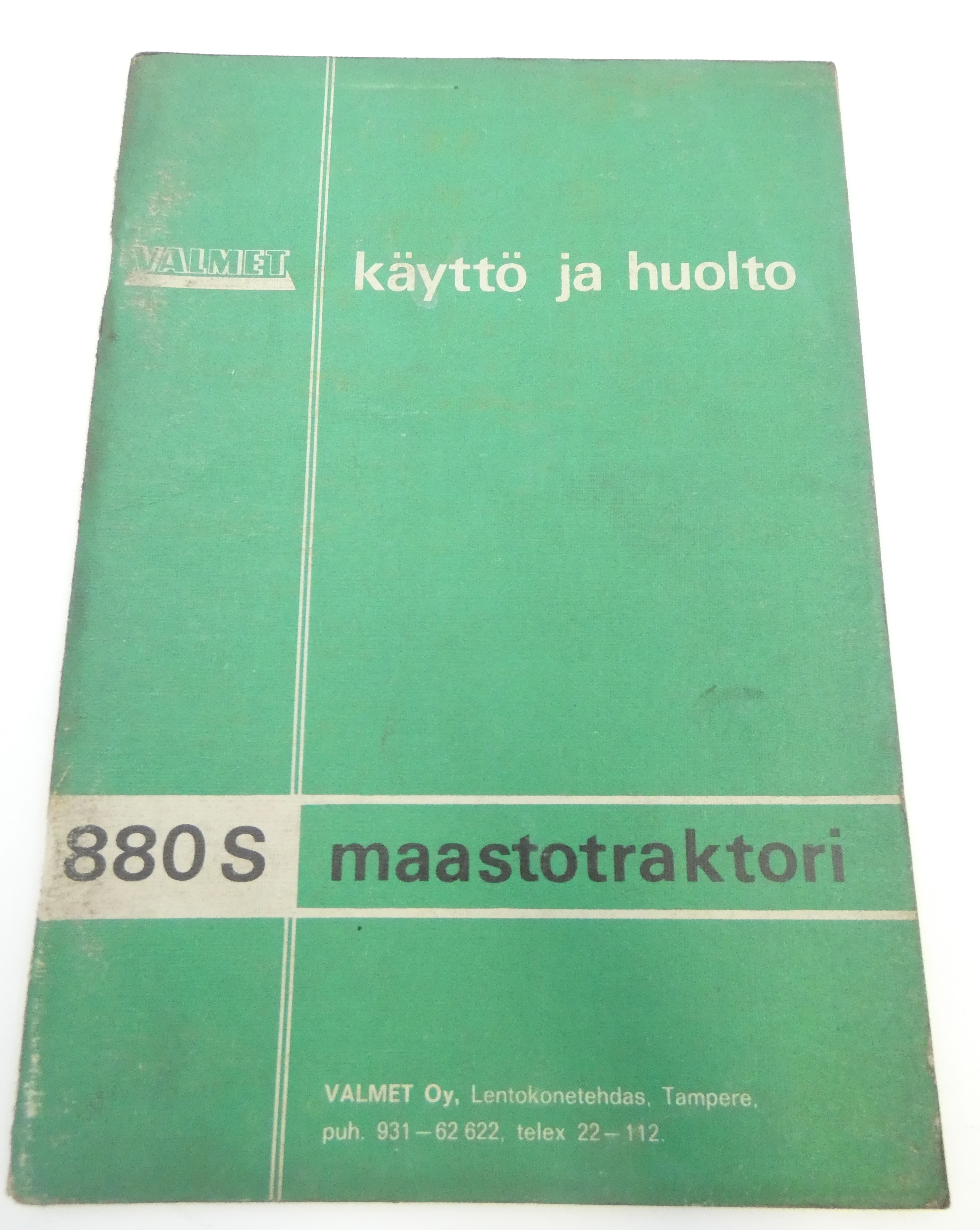 Valmet 880S maastotraktori käyttö ja huolto