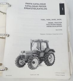 Case international 743XL, 745XL, 844XL, 845XL diesel tractor parts catalogue