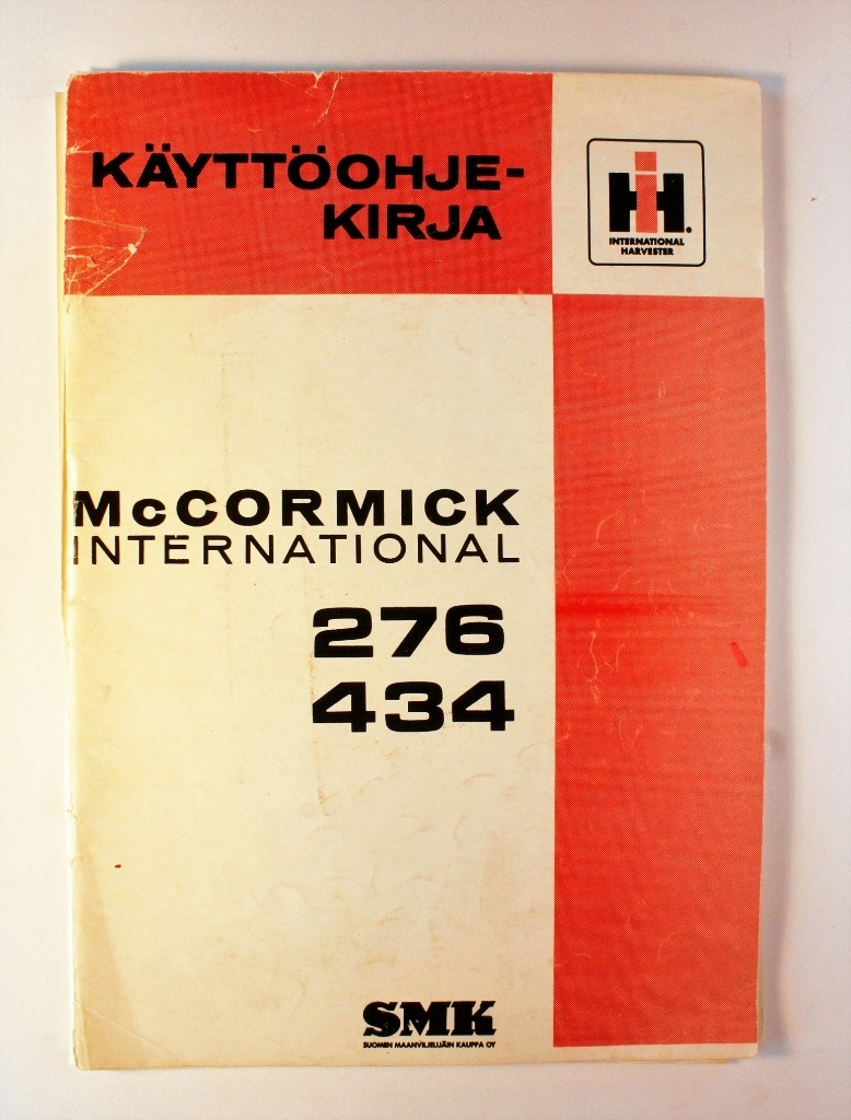 McCormick 276, 434 Käyttöohjekirja