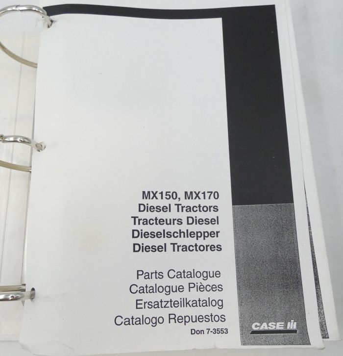 CaseIH MX150, MX170 diesel tractors parts catalogue