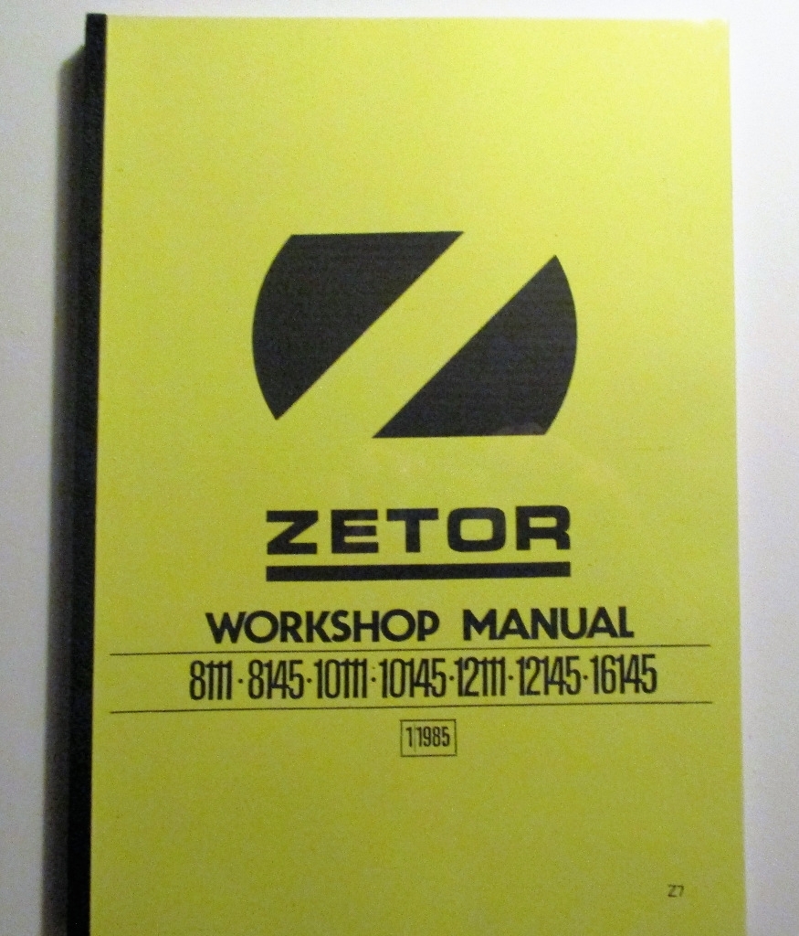 Zetor 8111, 8145, 10111, 12111, 12145, 16145 Workshop Manual - Korjausopas