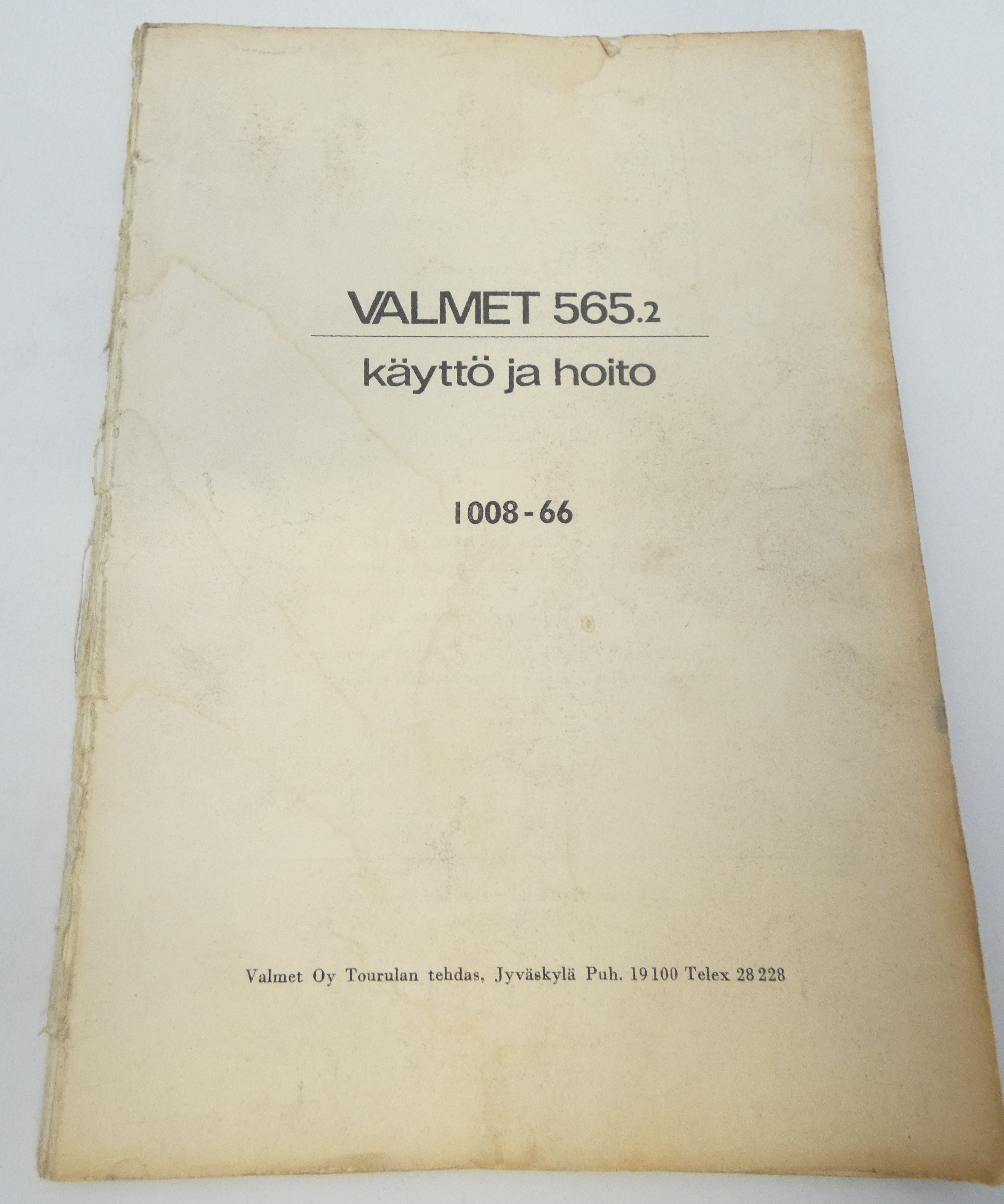 Valmet 565.2 käyttö ja huolto