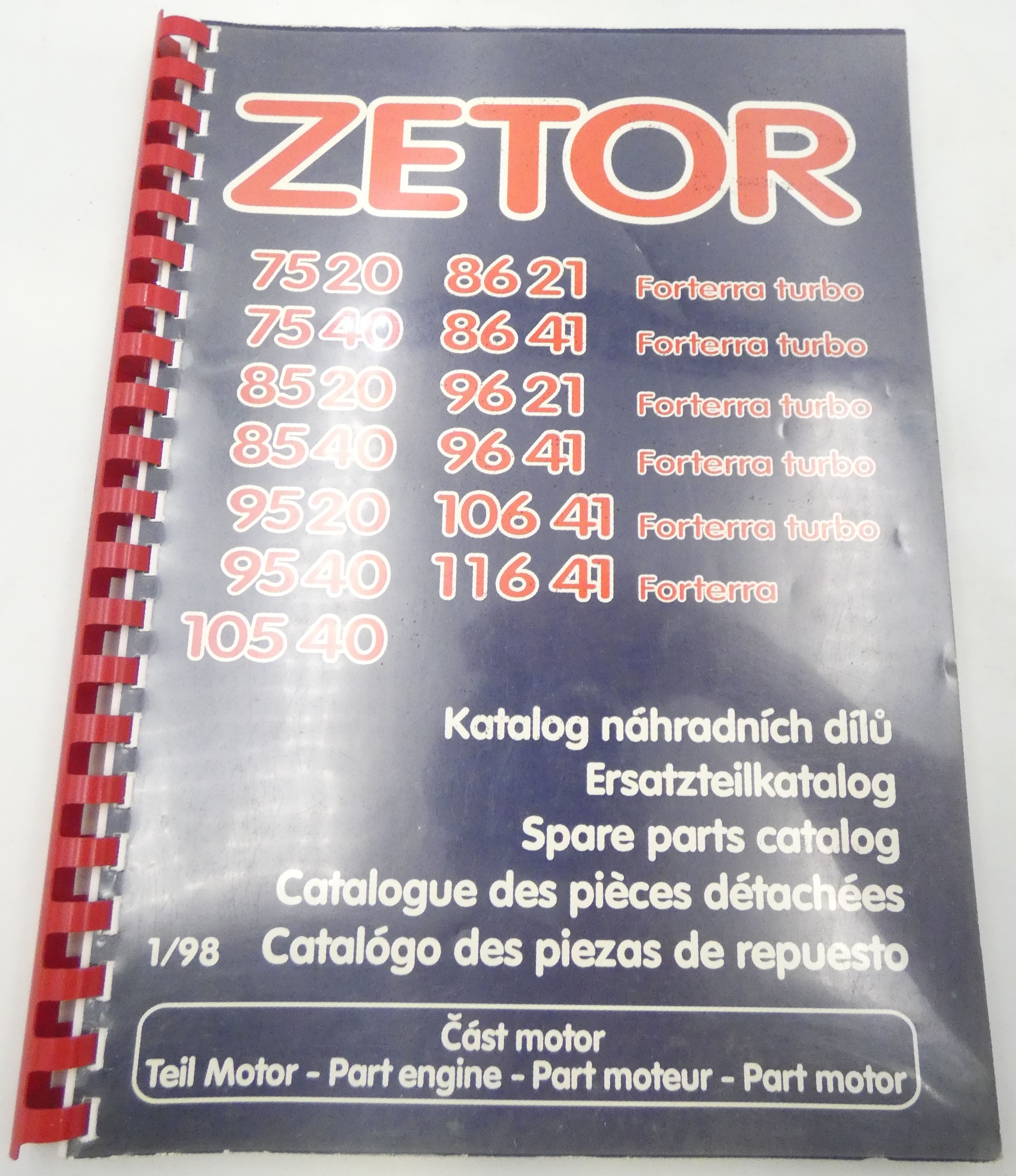Zetor 7520-, 7540-, 8520-, 8540-, 8621-, 8641-, 9520-, 9621-, 10641 Forterra Turbo, 9540-, 11641-, 10540 Forterra spare parts catalog
