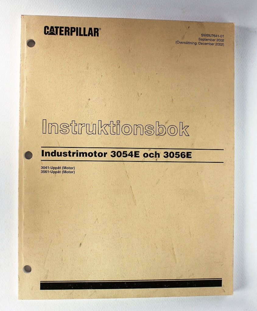 Caterpillar 3054E och 3056E Instruktionsbok