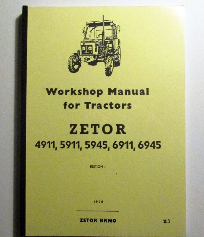 Zetor 4911, 4945, 5945, 6911, 6945 Workshop Manual - Korjausopas