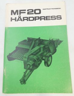 Massey Ferguson MF20 hårdpress instruktionsbok