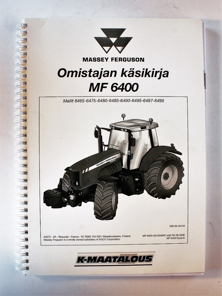 MF 6465 6475 6480 6485 6490 6495 6497 6499 Omistajan Käsikirja