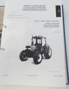 Case International 695XL, 795XL, 895XL and 995XL diesel tractor parts catalogue