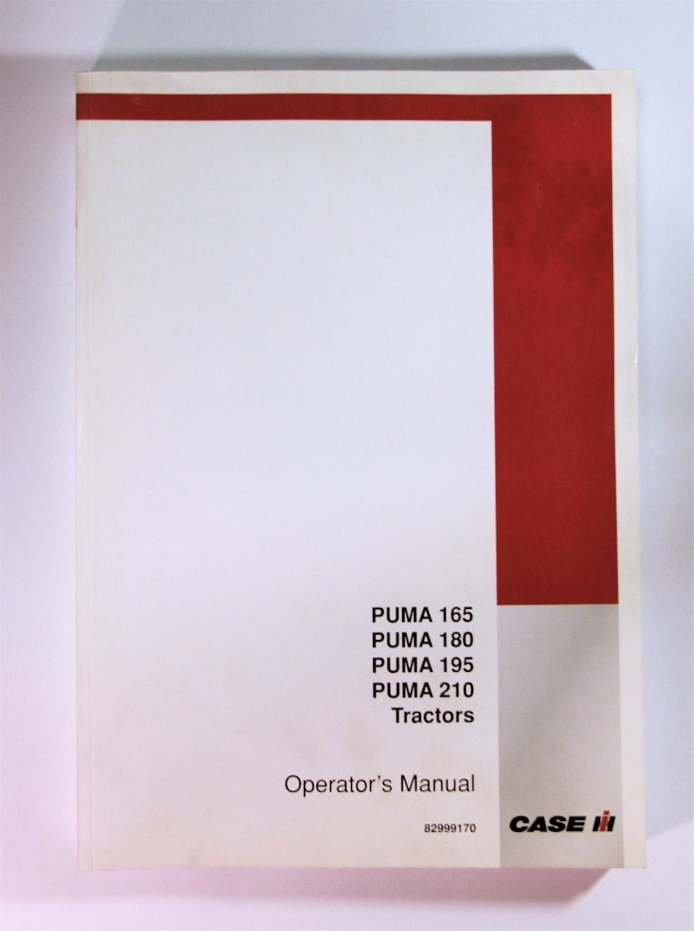 Case Puma 165 180 195 210 Operator´s manual