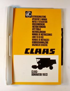 Claas-Dominator 116CS Käyttöohje Instruktionsbok