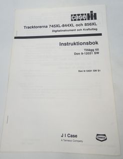 CaseIH traktorerna 745XL, 844XL och 856XL digitalinstrument och kraftuttag instruktionsbok