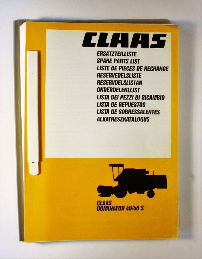 Claas Dominator 48/48S Reservdelslistan