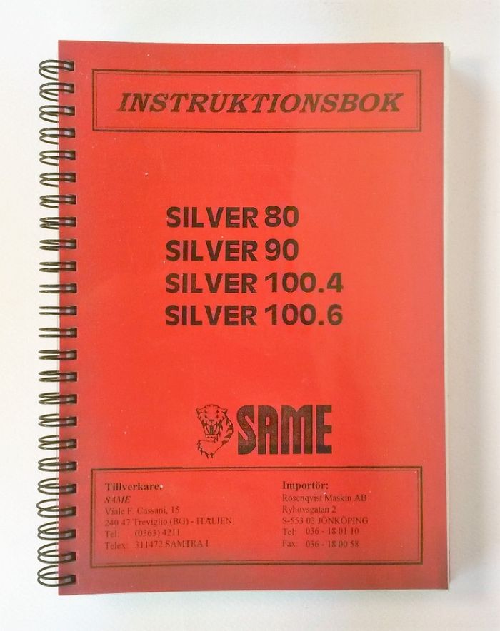 Silver 80, 90, 100.4 och 100.6 Instruktionsbok