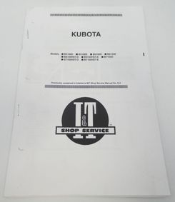 Kubota B5100D, B5100E, B6100D, B6100E, B6100HST-D, B6100HST-E, B7100D, B7100HST-D, B7100HST-E shop & service
