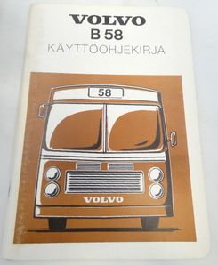 Volvo B58 käyttöohjekirja