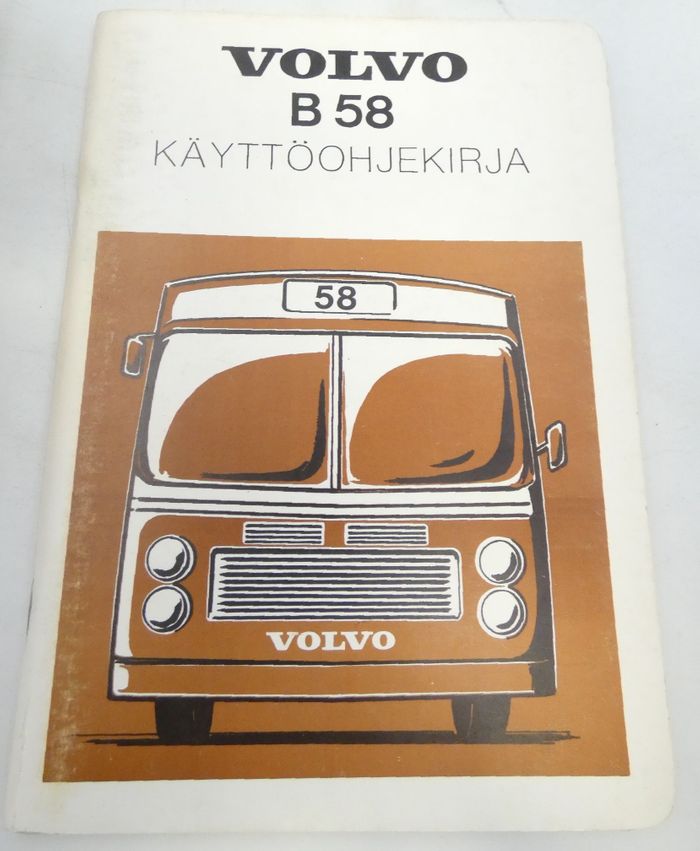 Volvo B58 käyttöohjekirja