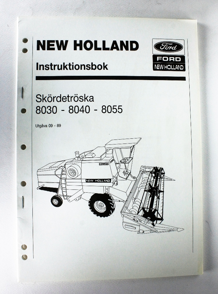 New Holland 8030, 8040, 8055 Instruktionsbok