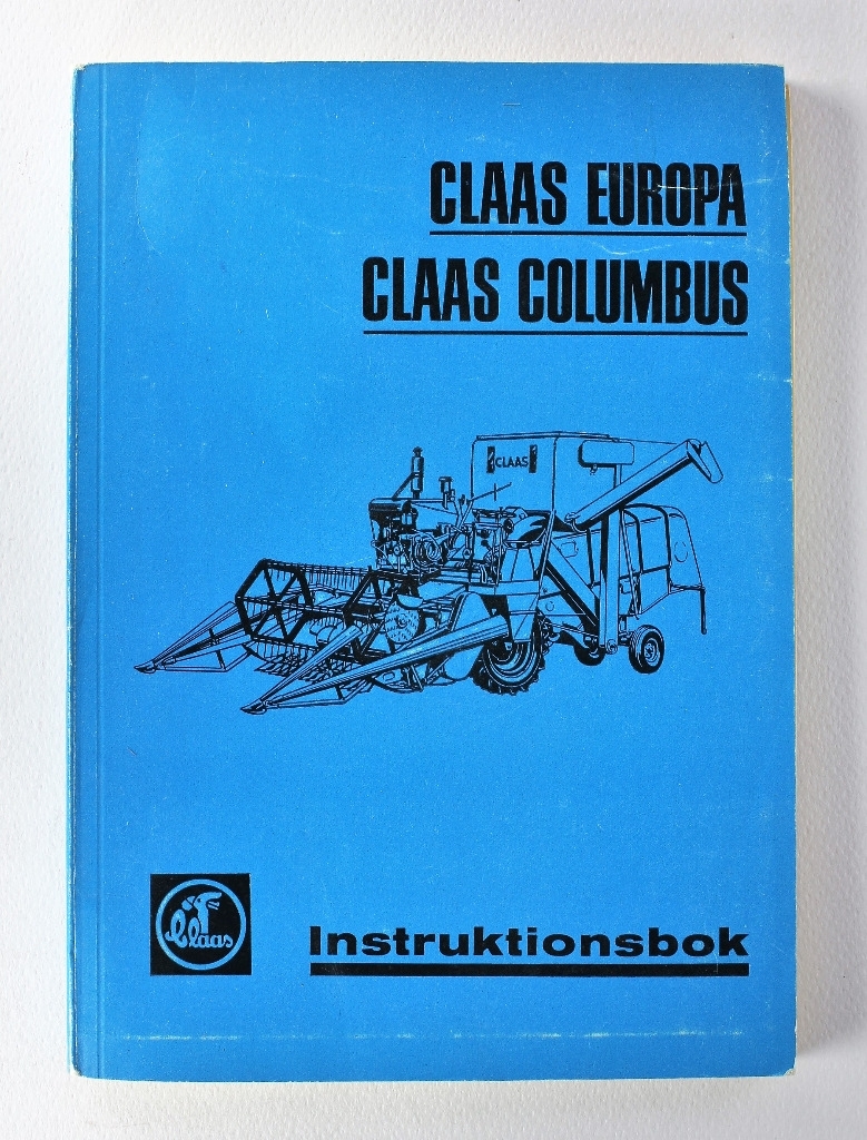Claas Europa och Columbus Instruktionsbok