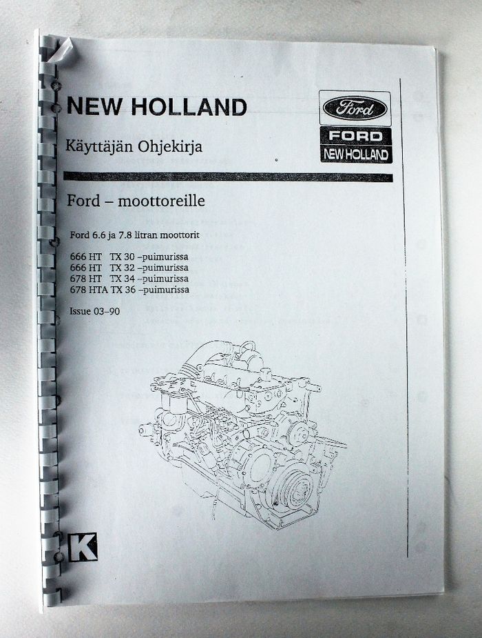 New Holland Ford-moottorit Käyttäjän Ohjekirja
