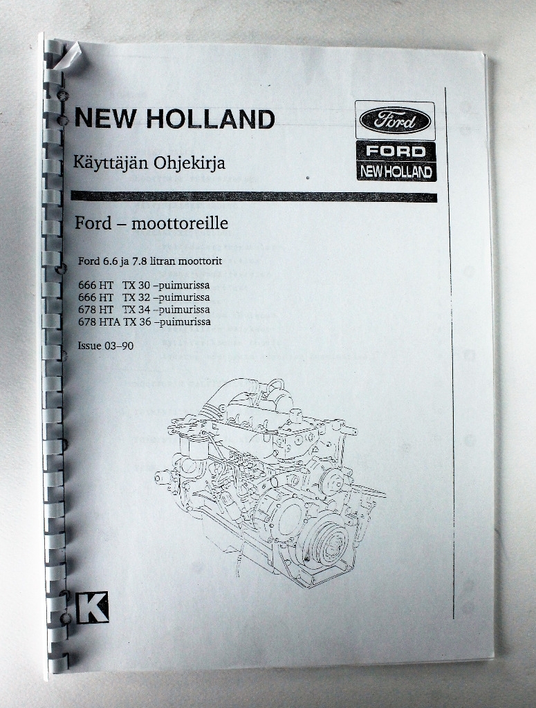 New Holland Ford-moottorit Käyttäjän Ohjekirja