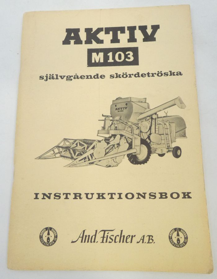 Aktiv M103 självgående skördetröska instruktionsbok