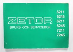 Zetor 5211, 5245, 6211, 6245, 7211, 7245 Bruks- och Servicebok