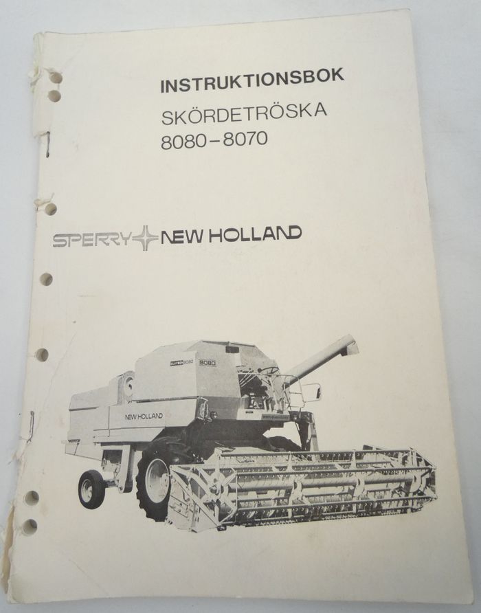 New Holland 8080-8070 skördetröska instruktionsbok
