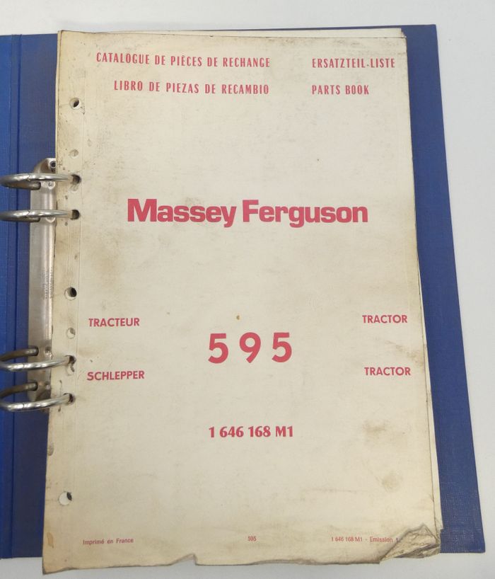 Massey-Ferguson 595 tractor parts book