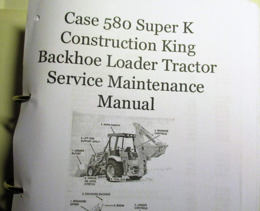 Case 580 Super K Backhoe and Loader Yhdistelmäkaivuri Korjausopas