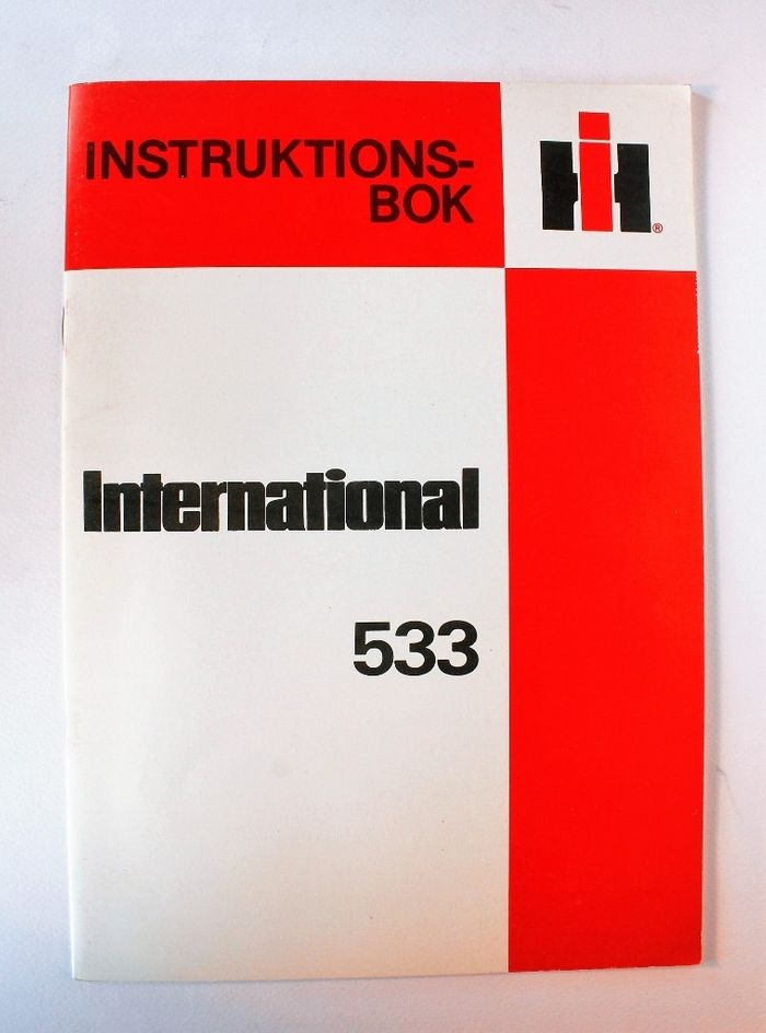 International 533 Instruktionsbok