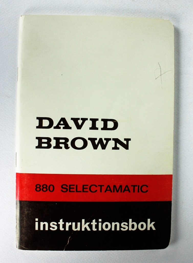 David Brown 880 Selectamatic Instruktionsbok