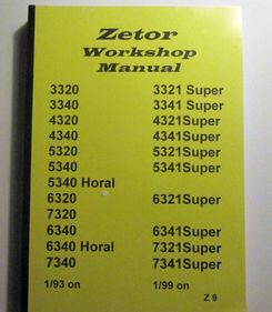 Zetor 3320 - 7341 useita malleja - Korjausopas