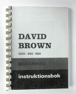 David Brown 1200, 990, 880 Selectamatic Instruktionsbok