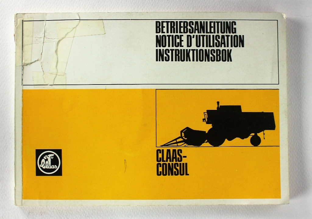 Claas Consul Instruktionsbok