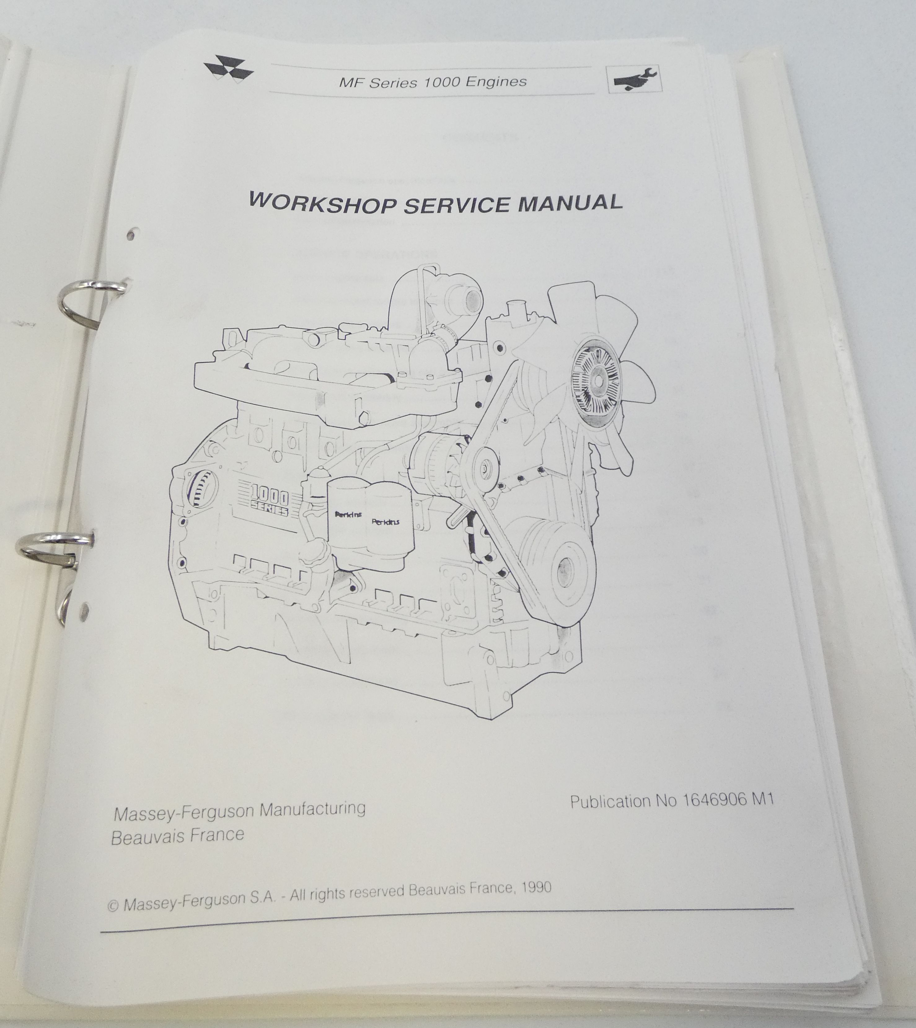 Massey Ferguson MF - series 1000 engines workshop service manual