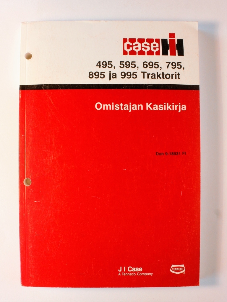 CaseIH 495, 595, 695, 795, 895, 995 Omistajan Käsikirja