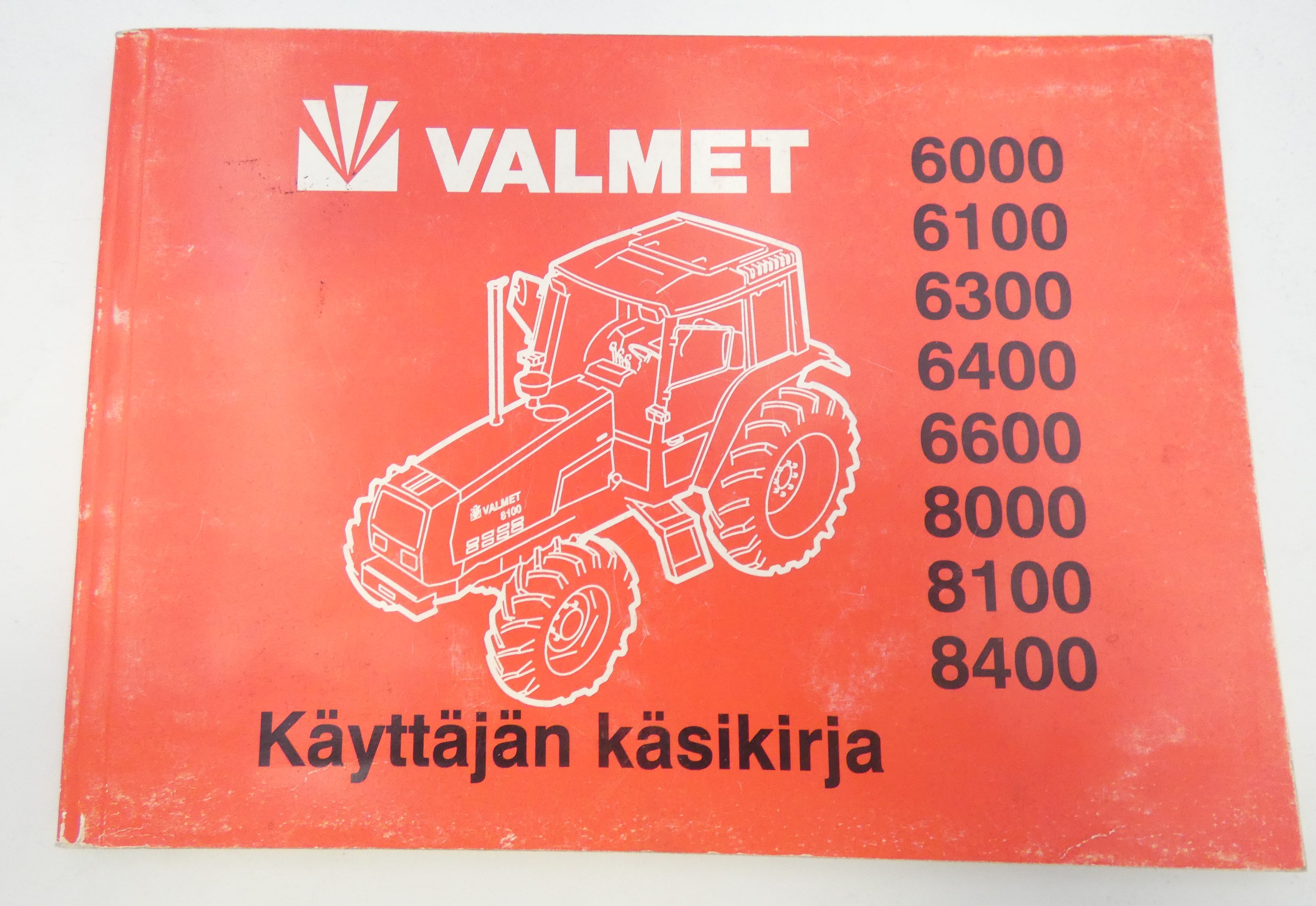 Valmet 6000, 6100, 6300, 6400, 6600, 8000, 8100, 8400 käyttäjän käsikirja